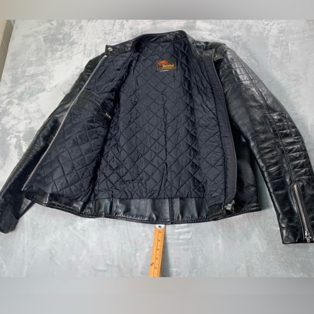 Vintage Bristol Cafe Racer Motorcycle Leather
Black punk - Picture 8 of 14